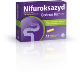 Nifuroksazyd Gedeon Richter 200 mg - 12 kapsułek