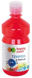 Farba tempera Premium 500ml czerwona HAPPY COLOR -