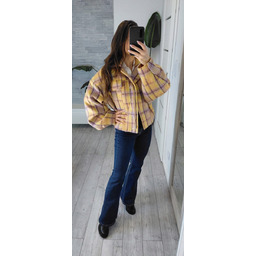 NASTY GAL DAMSKA KURTKA KOSZULOWA WIELOBARWNA 42