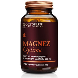 Magnez Optima chelat aminokwasowy i Jabłczan Magnezu 200mg