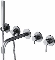 Omnires Y bateria wannowa podtynkowa 5-otworowa nikiel Y1237/1NI