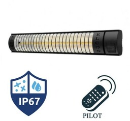 Promiennik ciepła podczerwieni, 2000W, wodoszczelny z regulacją mocy