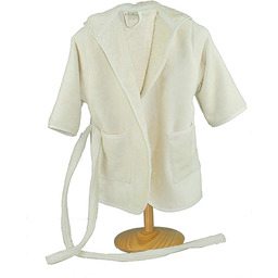 Ecoterry szlafrok kąpielowy, bawełna ekologiczna, kolor naturalny, bezbarwny,