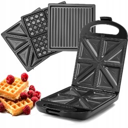 Opiekacz Gofrownica Toster Do Kanapek Panini Wymienne Wkłady