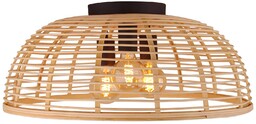 Brilliant Lampa sufitowa Crosstown, jasny klosz bambusowy