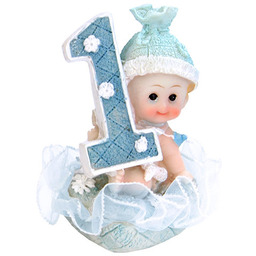 Figurka Chłopiec 1 Urodziny, niebieski, 7cm