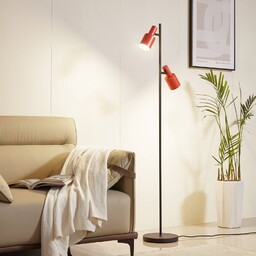 Lampa stojąca Ovelia Lindby, czarny, salon / jadalnia,