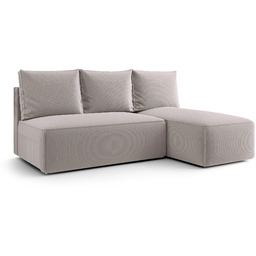 Edinos Jasnobeżowa rozkładana sofa narożna z funkcją spania