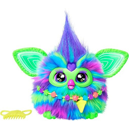 Furby Galaxy, interaktywna pluszowa zabawka w kolorowych kolorach,