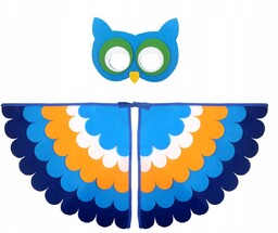 STRÓJ KOSTIUM PTAK SOWA ZESTAW MASKA FILCOWA +