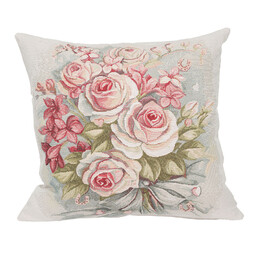 Markizeta Poszewka dekoracyjna gobelinowa 45x45 001 kwiaty vintage
