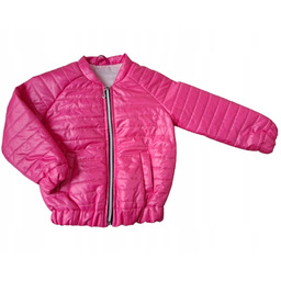 Kurtka wiosenna jesienna dziewczęca różowa pikowana bomberka 128