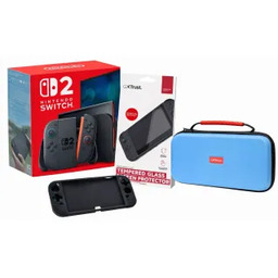 Nintendo Switch 2 Joy-Con Czarny + Szkło Trust