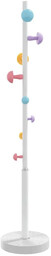 Edinos Stojący biały wieszak z kolorowymi haczykami W6-K68