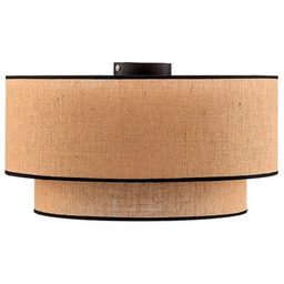 Euluna - Boho Lampa Sufitowa Ø45 Jute/Czarny