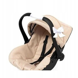 Fotelik Samochodowy Dla Lalek Z Daszkiem Beżowy