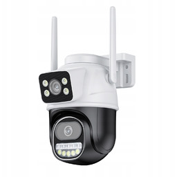 Kamera Podwójna Dwa Obiektywy Obrotowa Zewnętrzna Ip Wifi