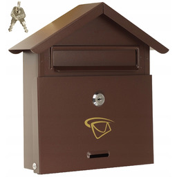 Skrzynka Na Listy Domek Format B6 Brąz Polska