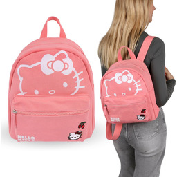 Hello Kitty Różowy plecak damski, materiałowy plecak szkolny