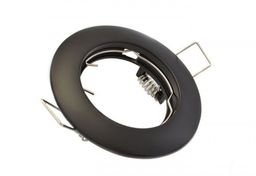 Oprawa okrągła stała, MR16/GU10 odlew czarna