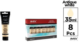 Farba akrylowa biel antyczna 35ml (8szt) - Artix