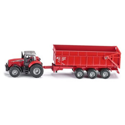 SIKU Traktor Farmer Massey Ferguson z przyczepą 1844
