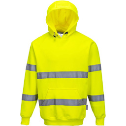 B304 - Bluza ostrzegawcza z kapturem - żółty