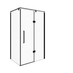 Czarna kabina prysznicowa prostokątna 90x80 cm BKP248T08/09KP Fresh