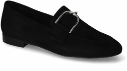 Mokasyny Nessi 24605 Czarny 19 zamsz