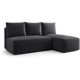 Edinos Grafitowa rozkładana sofa narożna z pojemnikiem R2-W20