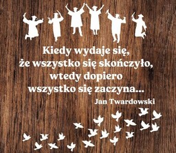 Zakończenie roku szkolnego-cytat - wycinanka z kartonu