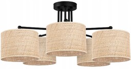 Lampa Sufitowa Wisząca Żyrandol Abażur Nowoczesna Boho Rattan