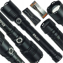 Latarka Aluminiowa Akumulatorowa 10W Laser 1200LM 800M Zoom