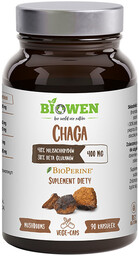 Chaga ekstrakt 400 mg Biowen 90 kapsułek