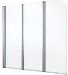 Oltens Blanda parawan nawannowy 120 cm 3-częściowy chrom
