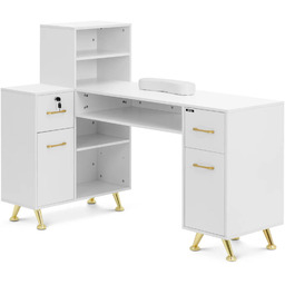 Biurko kosmetyczne do manicure 2 szuflady 2 szafki