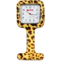 GIMA LEOPARD FANTASY Zegarek pielęgniarski silikonowy z agrafką