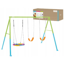 Huśtawka Ogrodowa Potrójna 343×235×200 Plac Zabaw dla Dzieci