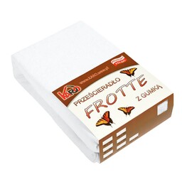 KARO Prześcieradło frotte z gumką 80x160 białe 001