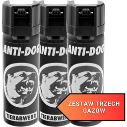 Zestaw 3 gazów pieprzowy Hoernecke Anti-Dog Cone 63