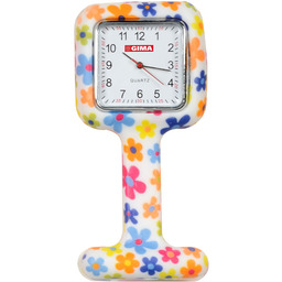 GIMA FLOWERS FANTASY Zegarek pielęgniarski silikonowy z agrafką