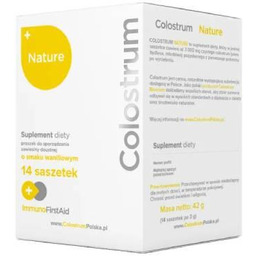 Colostrum Nature proszek o smaku waniliowym, 14 sasz.