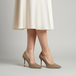 Chebello Czółenka damskie, ze skóry zamszowej wsuwane