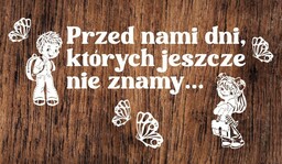 Zestaw: koniec roku szkolnego- wycinanka z kartonu