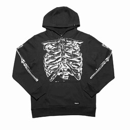 bluza FALLEN - Skeleton Hoodie Black Off White