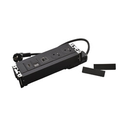 Gniazdo meblowe do blatu MULTILINK, wyposażone 2X2P+Z/USB A+C/RJ/HDMI