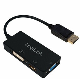 LogiLink Kabel adapter display port do DVI/HDMI/VGA, 4K