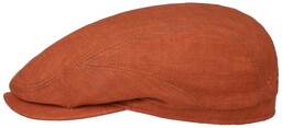 Belfast Linen Summer Flat Cap by Stetson, pomarańczowy-czerwony