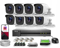 Zestaw do Monitoringu Ip 5MPx 8 Kamer Zewnętrzny