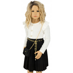 KD076 Wizytowa galowa sukienka z torebką rozmiar 158